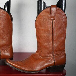 Women's Western Boots 10.5 11 Cowboy Western Men's 9 Brown Leather Caborca Boots